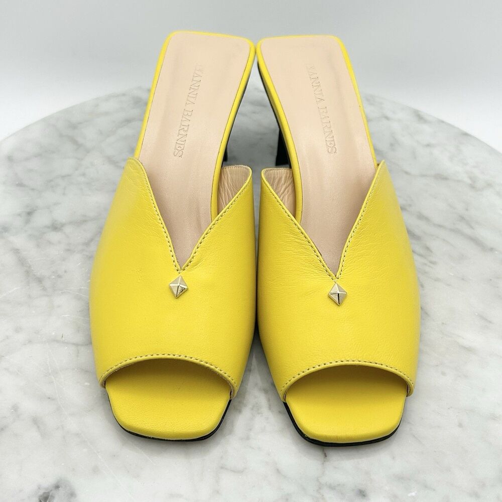 Tianna Barnes Mule Heels Bright Yellow NWOB US Women’s Size 5-5.5